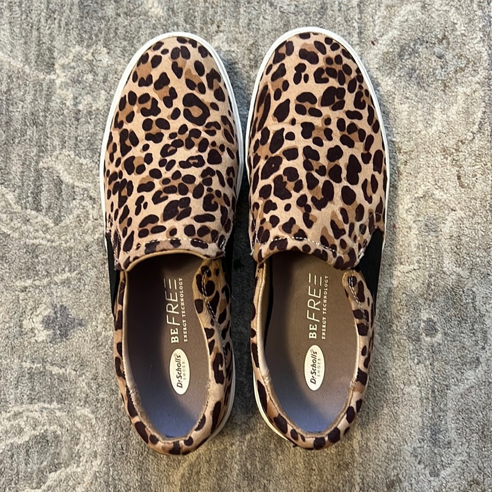 Dr Scholls Be Free Leopard Print Slide In Sneakers